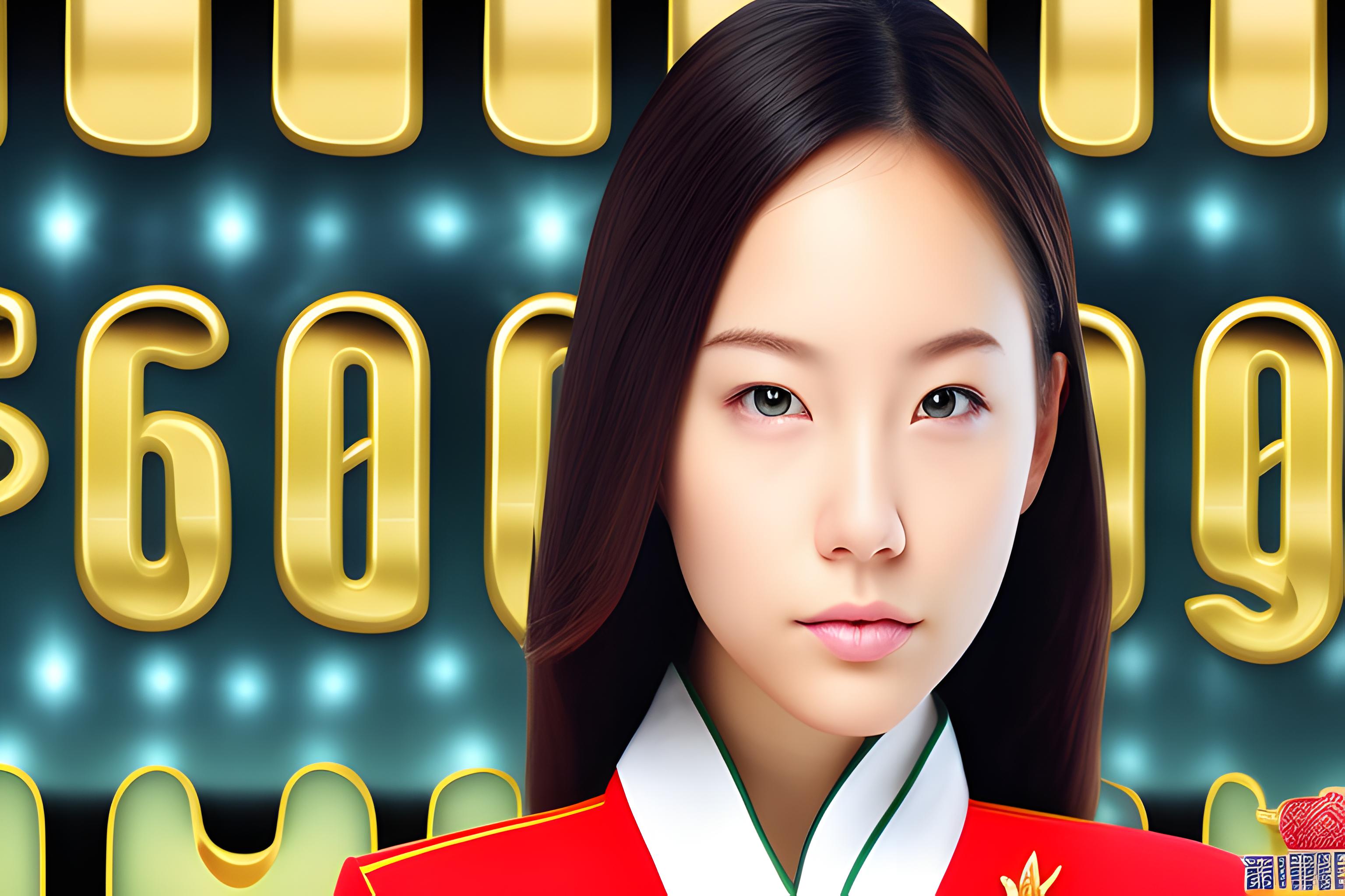  5位女性美麗的亞洲女性  身穿蕾絲制服透露出紅色內衣搭配超短迷你裙 並穿上大紅色連褲襪 上面印有白色LV字樣 